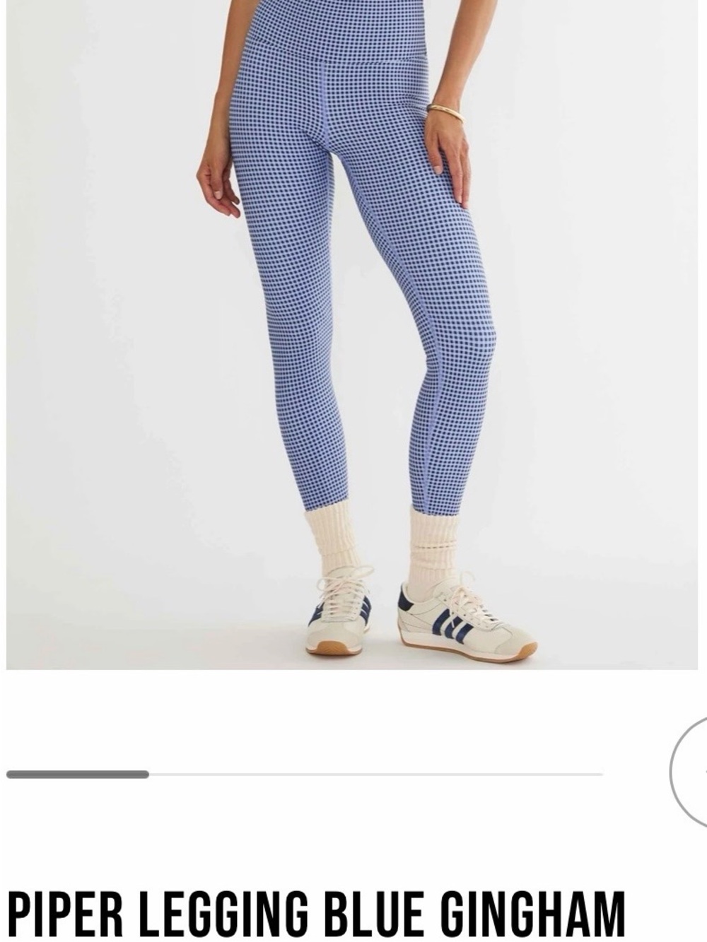 Beach Riot Blue Gingham Piper leggings